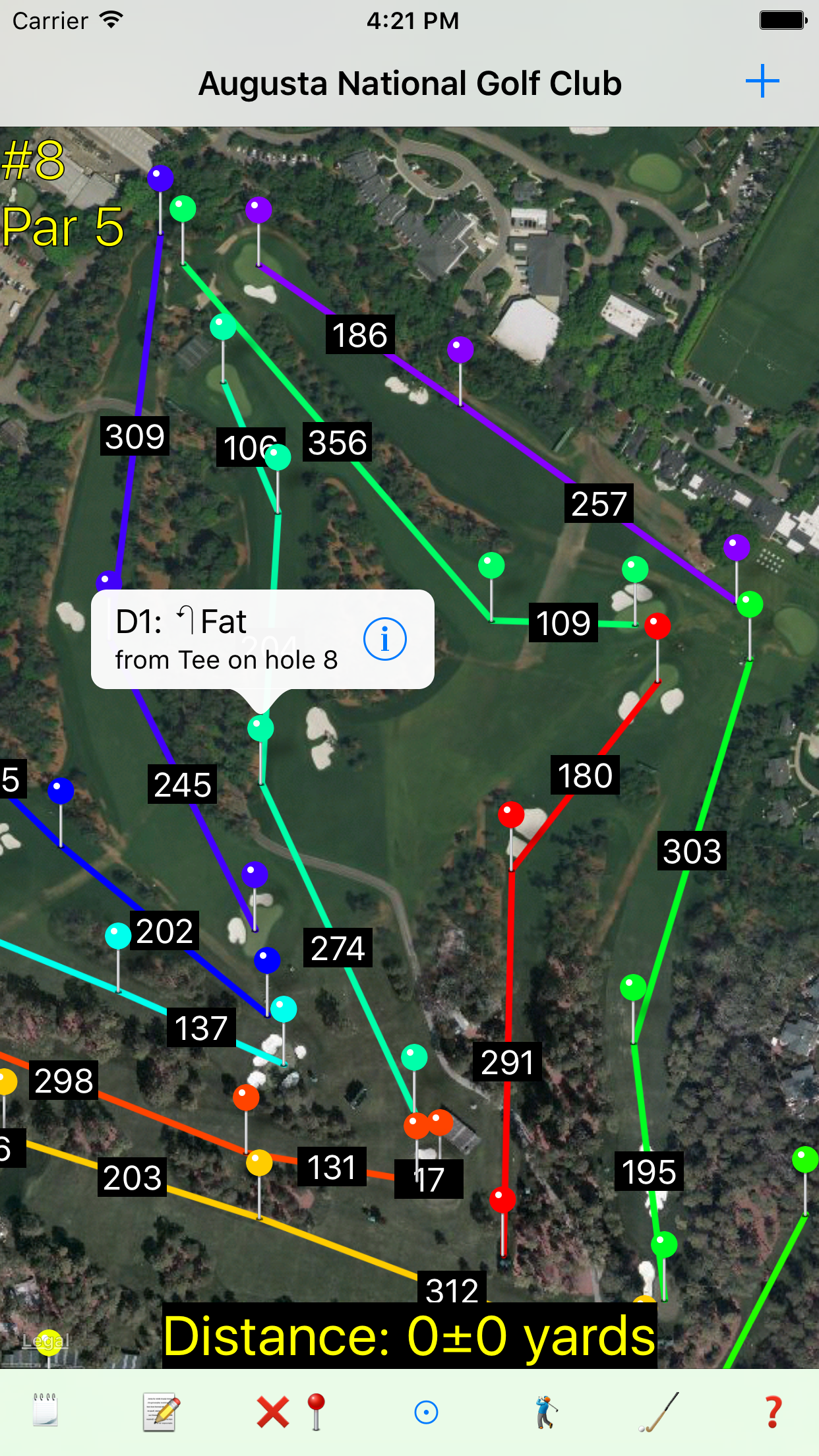 Golf Target GPS Screen 1