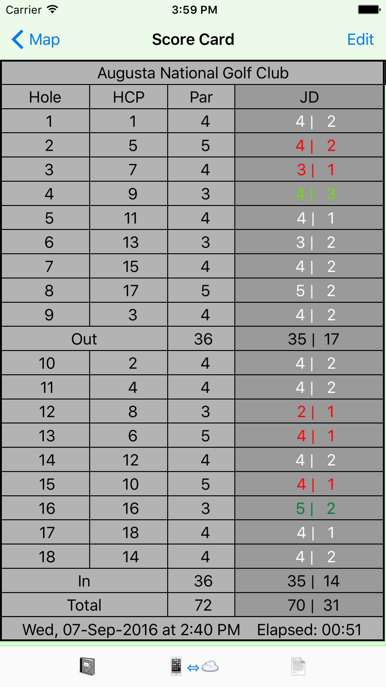 Golf Target GPS Screen 2