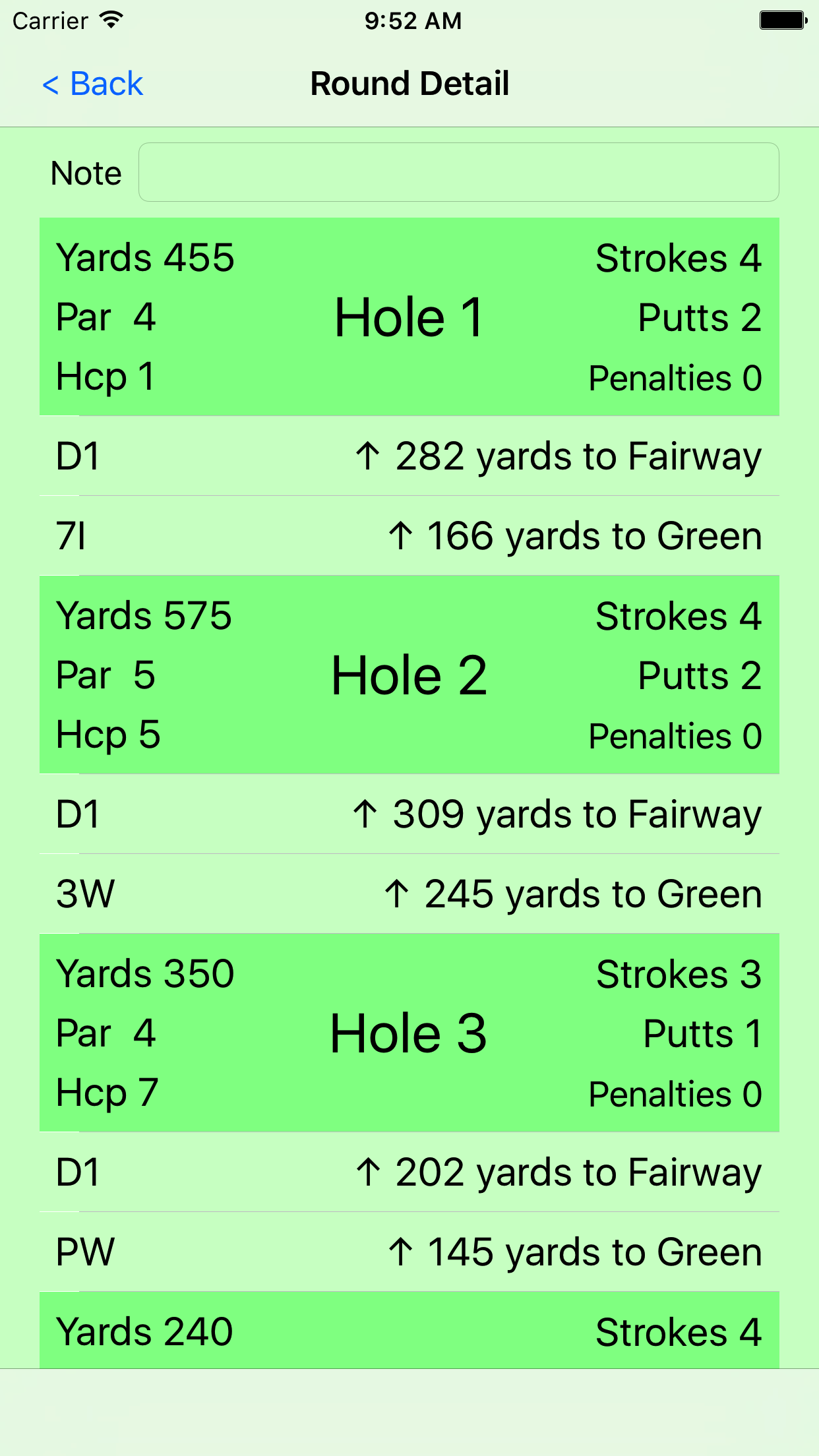 Golf Target GPS Screen 4